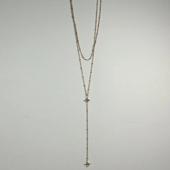 Dainty Delicate LayereClover Collarbone Lariat Style Hypoallergenic Necklace - Picture 10 of 13